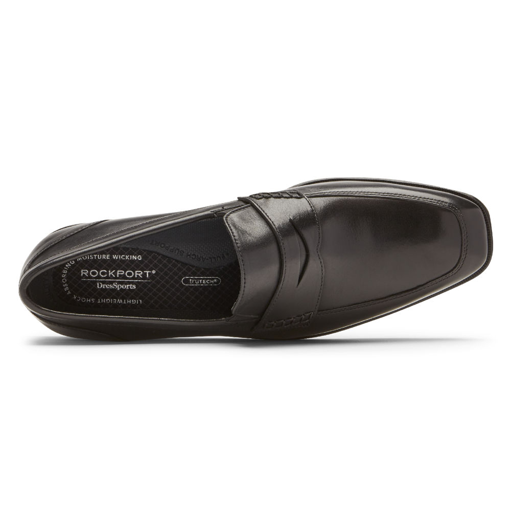 Rockport Loafers For Mens Black - Dres Sports Business 2 Penny - QE1059264